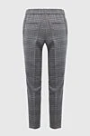 Peserico Women's gray checked woolen pants - checkered pattern. four pockets. 99% wool, 1% elastane. elastic belt. Country of manufacture: Italy. Care: specialized cleaning - photo 5