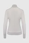 White womens turtleneck with decorative elements Lorena Antoniazzi - 59% silk, 36% wool, 4% viscose, 1% polyester. Country of manufacture: Italy. Care: specialized cleaning - photo 6