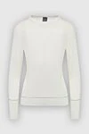 Lorena Antoniazzi White jumper for women - lame strips. 59% silk, 36% wool, 4% viscose, 1% polyester. Country of manufacture: Italy. Care: specialized cleaning - photo 1