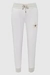 Lorena Antoniazzi Women's drawstring pants with star insert white - logo. two side pockets. cotton, elastane. drawstring. Country of manufacture: Italy. Care: specialized cleaning - photo 1