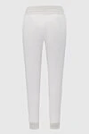 Women's drawstring pants with star insert white Lorena Antoniazzi - logo. two side pockets. cotton, elastane. drawstring. Country of manufacture: Italy. Care: specialized cleaning - photo 6