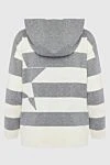 Hoodie gray women's Lorena Antoniazzi - stripe pattern. hood, drawstring closure. 80% cotton, 10% silk, 10% cashmere. Country of manufacture: Italy. Care: specialized cleaning - photo 6