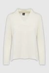 Lorena Antoniazzi White cashmere jumper for women - 100% cashmere. Country of manufacture: Italy. Care: specialized cleaning - photo 1