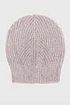 Lorena Antoniazzi Beige women's knitted hat - 79% wool, 5% cashmere, 6% viscose, 5% polyester. Country of manufacture: Italy. Care: specialized cleaning - photo 1