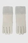 Lorena Antoniazzi Gray gloves for women - 100% genuine leather, 83% natural fur, 13% viscose, 4% polyamide. Country of manufacture: Italy. Care: specialized cleaning - photo 1