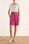 Pink leather skirt for women Isabel Marant - 100% leather. zipper, belt. Country of manufacture: Italy. Care: specialized cleaning - photo 2