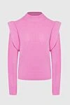 Isabel Marant Pink wool and cashmere sweater for women - inserts on the shoulders. 72% wool, 28% cashmere. Country of manufacture: Italy. Care: specialized cleaning - photo 1