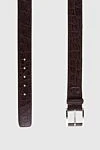 Tardini Brown crocodile leather belt for men - Textured leather. 100% crocodile leather. Size: Width 4cm. Buckle. Country of manufacture: Italy. Care: specialized cleaning - photo 3