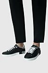 Кеды из кожи черные женские Dolce & Gabbana - логотип. кожа. шнуровка. Страна производитель: Италия. Уход: специализированная чистка - фото 2