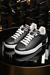 Кеды из кожи черные женские Dolce & Gabbana - логотип. кожа. шнуровка. Страна производитель: Италия. Уход: специализированная чистка - фото 6