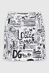 Юбка из хлопка и полиэстера белая женская Dolce & Gabbana - принт логотипа. 80% хлопок, 20% полиэстер. молния. Страна производитель: Италия. Уход: специализированная чистка - фото 6