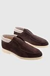 Loro Piana Brown nubuck loafers for men - contrasting white sole. 100% nubuck. Country of manufacture: Italy. Care: specialized cleaning - photo 3