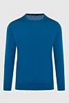 Loro Piana Blue wool sweater for men - 100% wool. Country of manufacture: Italy. Care: specialized cleaning - photo 1