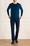 Blue wool sweater for men Loro Piana - 100% wool. Country of manufacture: Italy. Care: specialized cleaning - photo 2