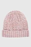 Loro Piana Pink cashmere women's hat with textured knitting and colored dots - knitting pattern. 100% cashmere. Country of manufacture: Italy. Care: specialized cleaning - photo 1