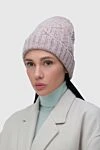 Pink cashmere women's hat with textured knitting and colored dots Loro Piana - knitting pattern. 100% cashmere. Country of manufacture: Italy. Care: specialized cleaning - photo 2