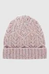 Loro Piana Pink cashmere women's hat with textured knitting and colored dots - knitting pattern. 100% cashmere. Country of manufacture: Italy. Care: specialized cleaning - photo 3