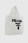 Prada Women's white fur bag with black logo - logo. fur. latch. Country of manufacture: Italy. Care: specialized cleaning - photo 3