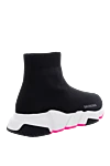 Women's black sneakers with a contrasting sole Balenciaga - contrasting sole. polyester, elastane. elastic inserts. Country of manufacture: Italy. Care: specialized cleaning - photo 4