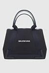 Balenciaga Black cotton and viscose bag for women - logo. classic. 80% cotton, 20% viscose. Country of manufacture: Italy. Care: specialized cleaning - photo 1