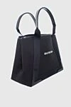 Balenciaga Black cotton and viscose bag for women - logo. classic. 80% cotton, 20% viscose. Country of manufacture: Italy. Care: specialized cleaning - photo 3