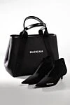 Balenciaga Black cotton and viscose bag for women - logo. classic. 80% cotton, 20% viscose. Country of manufacture: Italy. Care: specialized cleaning - photo 7