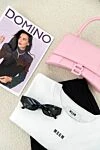 Balenciaga Сумка из кожи розовая женская - логотип, тиснение. молния, кнопка. кожа. Страна производитель: Италия. Уход: специализированная чистка - фото 7