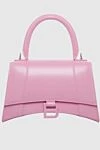 Balenciaga Сумка из кожи розовая женская - логотип, тиснение. молния, кнопка. кожа. Страна производитель: Италия. Уход: специализированная чистка - фото 1
