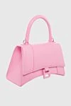 Balenciaga Сумка из кожи розовая женская - логотип, тиснение. молния, кнопка. кожа. Страна производитель: Италия. Уход: специализированная чистка - фото 3