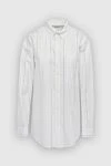 Balenciaga Women's cotton shirt with a striped pattern white - striped pattern. cotton. buttons. Country of manufacture: Italy. Care: specialized cleaning - photo 1