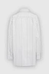 Balenciaga Women's cotton shirt with a striped pattern white - striped pattern. cotton. buttons. Country of manufacture: Italy. Care: specialized cleaning - photo 7