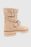 Women's beige leather boots with fur and buckles Jimmy Choo - buckles. genuine leather, fur. buckles. Country of manufacture: Italy. Care: specialized cleaning - photo 4