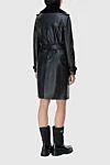 Пальто из натуральной кожи и меха черное женское Saint Laurent - 100% натуральный мех, натуральная кожа. пуговицы, пояс. два боковых кармана. Страна производитель: Франция. Уход: специализированная чистка - фото 4
