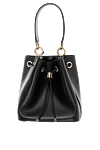 Bvlgari Original Zero One shoulder bag black - brand logo. 100% genuine leather. Closure: zipper. Country of manufacture: Italy. Care: specialized cleaning - photo 1