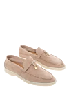 Loro Piana Прогулочные лоферы Summer Charms из замши женские бежевые - подвески My Charms. 100% замша. Страна производитель: Италия. Уход: специализированная чистка - фото 3