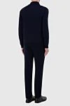 Cesare di Napoli Black men's wool sports suit - Textured pattern. 100% wool. Closure: Drawstring, zipper. Four side pockets. Country of manufacture: Italy. Care: specialized cleaning - photo 3