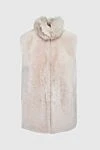 Peserico White women's vest made of natural fur - 100% real fur, genuine leather. Closure: zipper. Country of manufacture: Italy. Care: specialized cleaning - photo 1