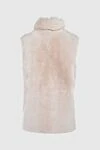 Peserico White women's vest made of natural fur - 100% real fur, genuine leather. Closure: zipper. Country of manufacture: Italy. Care: specialized cleaning - photo 7