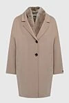 Peserico Beige wool and cashmere coat for women - 10% cashmere, 90% wool. Closure: buttons. two side pockets. Country of manufacture: Italy. Care: specialized cleaning - photo 1