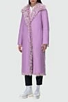 Fleur de Paris Pink fur coat made of natural fur for women - 100% real fur, genuine leather. Closure: hooks. two side pockets. Country of manufacture: Italy. Care: specialized cleaning - photo 3