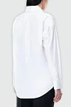 Women's cotton classic blouse white The Row - free cut. cotton. buttons. Country of manufacture: Italy. Care: specialized cleaning - photo 4