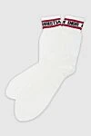 Dior White cotton socks for women - logo. cotton. Country of manufacture: Italy. Care: specialized cleaning - photo 1