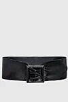 Saint Laurent Women's wide black leather belt - 100% genuine leather. classic. Country of manufacture: Italy. Care: specialized cleaning - photo 1