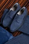 Kiton Blue suede men's shoes - 100% suede. Lace. Interior finish: Leather. Insole: Leather. Heel height: 2.5 cm. Other materials. Country of manufacture: Italy. Care: specialized cleaning - photo 7