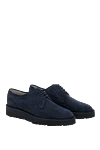 Kiton Blue suede men's shoes - 100% suede. Lace. Interior finish: Leather. Insole: Leather. Heel height: 2.5 cm. Other materials. Country of manufacture: Italy. Care: specialized cleaning - photo 3