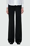 Saint Laurent Women's classic black woolen pants - two pockets. 100% wool. zipper. Country of manufacture: Italy. Care: specialized cleaning - photo 3