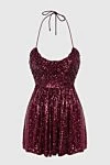 Saint Laurent Polyamide dress in burgundy for women - sequins. 94% polyamide, 6% elastane. Country of manufacture: Italy. Care: specialized cleaning - photo 1