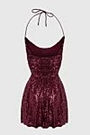 Polyamide dress in burgundy for women Saint Laurent - sequins. 94% polyamide, 6% elastane. Country of manufacture: Italy. Care: specialized cleaning - photo 6