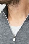 Brunello Cucinelli Кардиган чоловічий з кашеміру та шовку сірий - 70% кашемір, 30% шовк. Блискавка. Країна виробник: Італія. Догляд: спеціалізоване чищення - фото 5