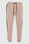 Brunello Cucinelli Beige cotton and elastane men's sweatpants. - Stripes. 95% cotton, 5% elastane. Closure: Drawstring. Two side pockets. Country of manufacture: Italy. Care: specialized cleaning - photo 1